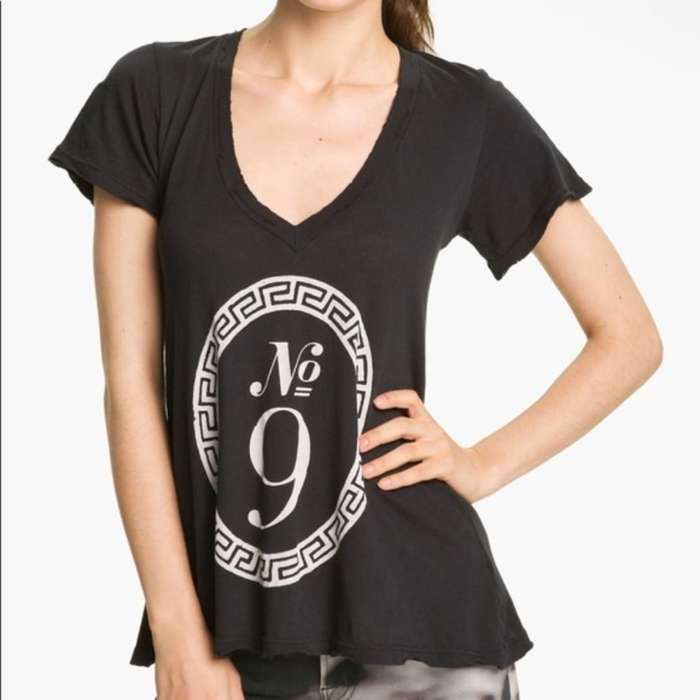 Wildfox No. 9 Distressed T-shirt